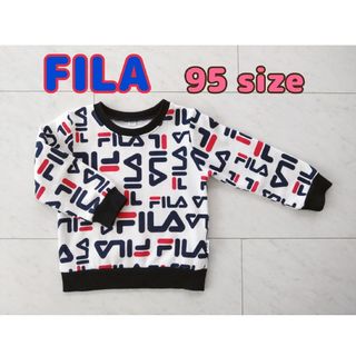 フィラ(FILA)のFILA　総柄　長袖　トレーナー　裏起毛　95サイズ(Tシャツ/カットソー)