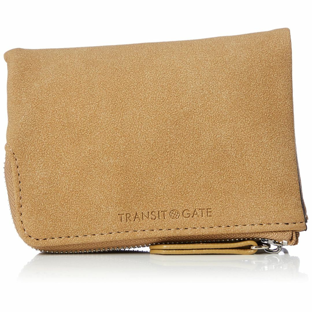 【色: ベージュ】トランジットゲート フェイクスエード Wジップ 二つ折り財布  メンズのバッグ(その他)の商品写真