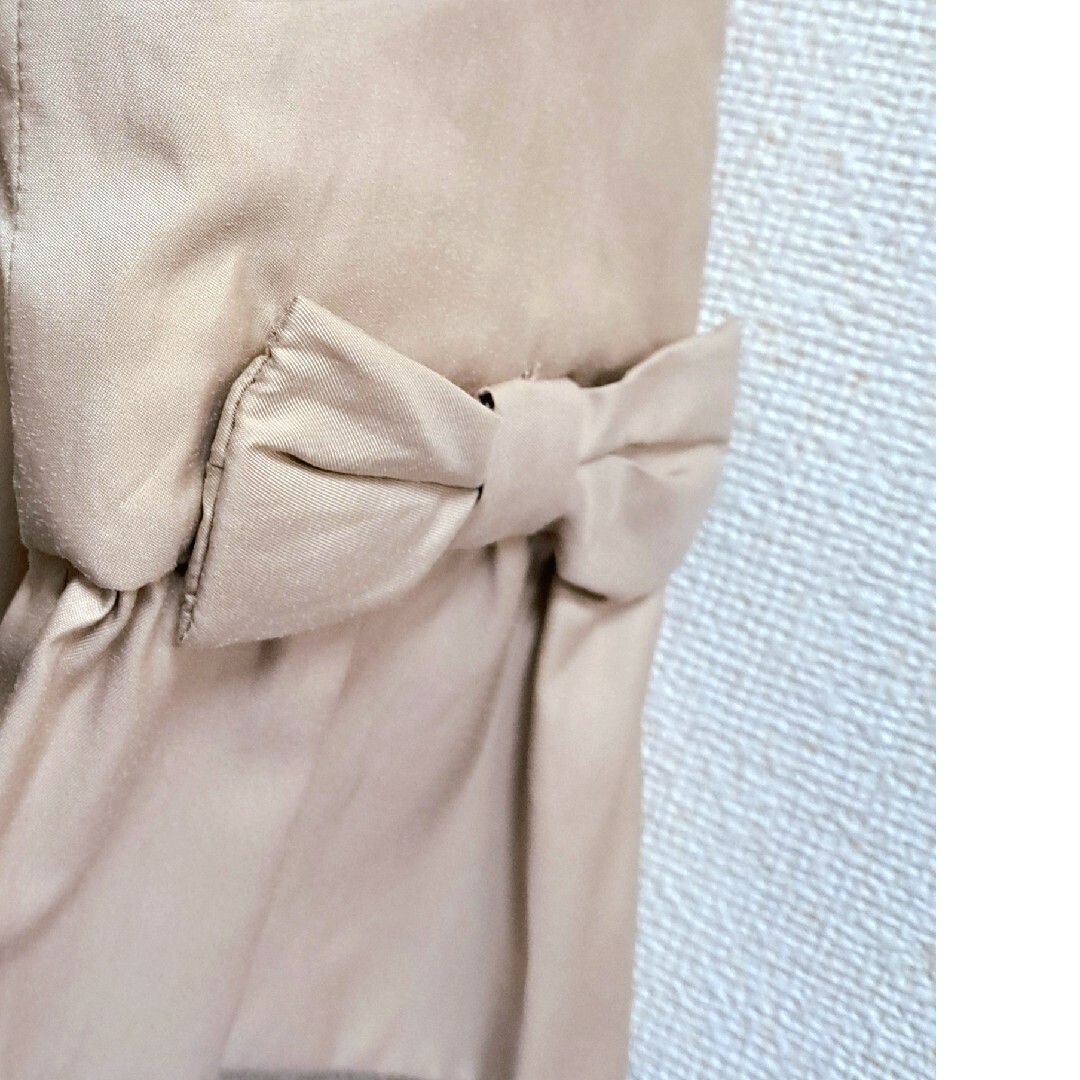 GALLERY VISCONTI(ギャラリービスコンティ)の美品　ギャラリービスコンティ　リボン　きれいめ裏中綿　スプリング　コート2 M レディースのジャケット/アウター(スプリングコート)の商品写真