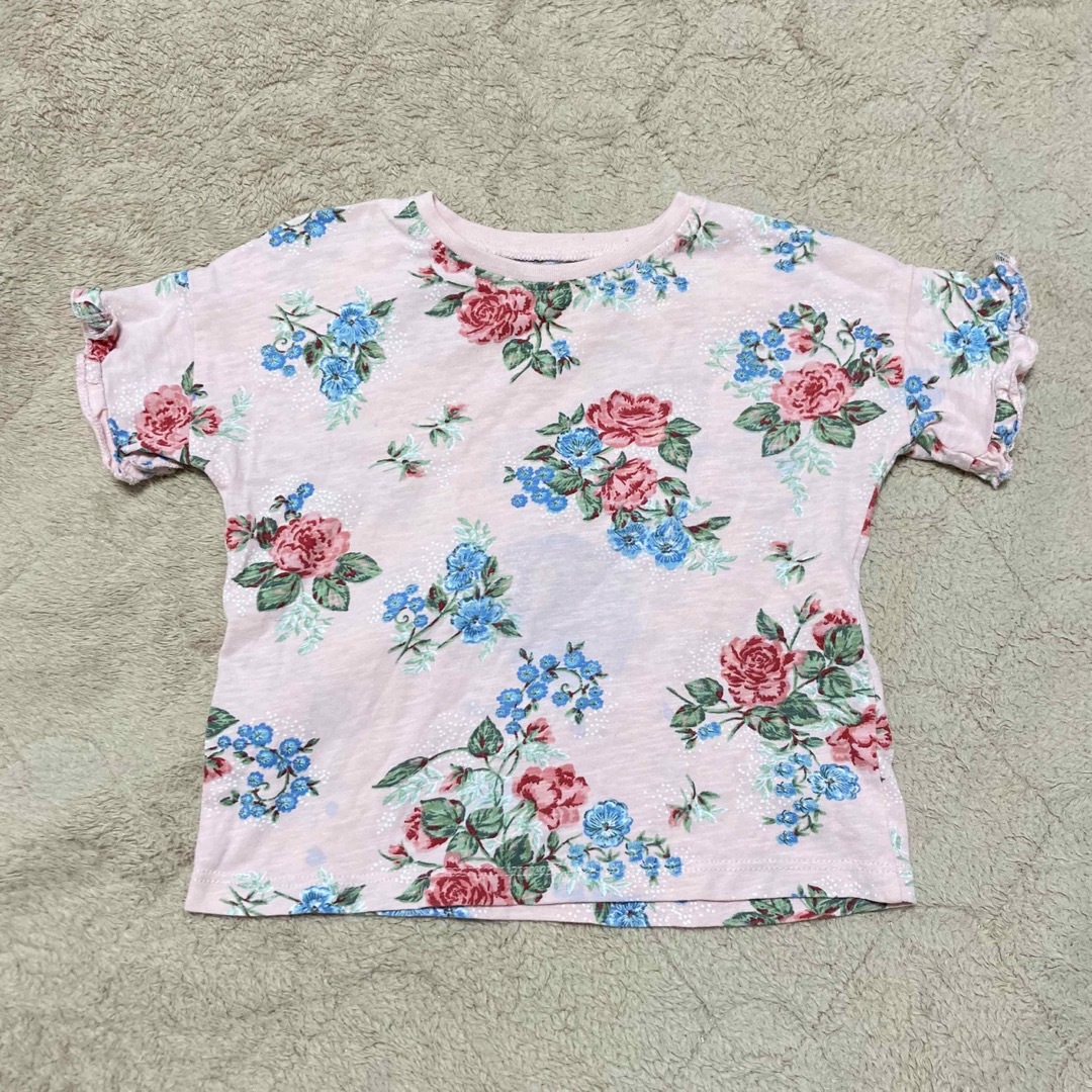 NEXT(ネクスト)のネクスト NEXT 半袖 カットソー Tシャツ 花柄　 キッズ/ベビー/マタニティのベビー服(~85cm)(Ｔシャツ)の商品写真