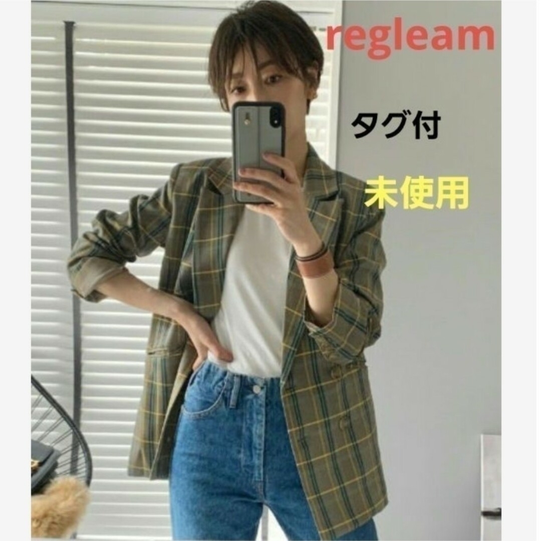 UNITED ARROWS(ユナイテッドアローズ)の未使用 タグ付き regleam リグリーム ジャケット チェックジャケット レディースのジャケット/アウター(テーラードジャケット)の商品写真