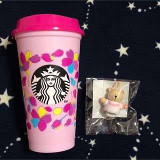 スターバックス(Starbucks)のスタバ　サクラ　カラーチェンジ   リユーザブルカップ＆キャップ　ベアリスタ　(容器)