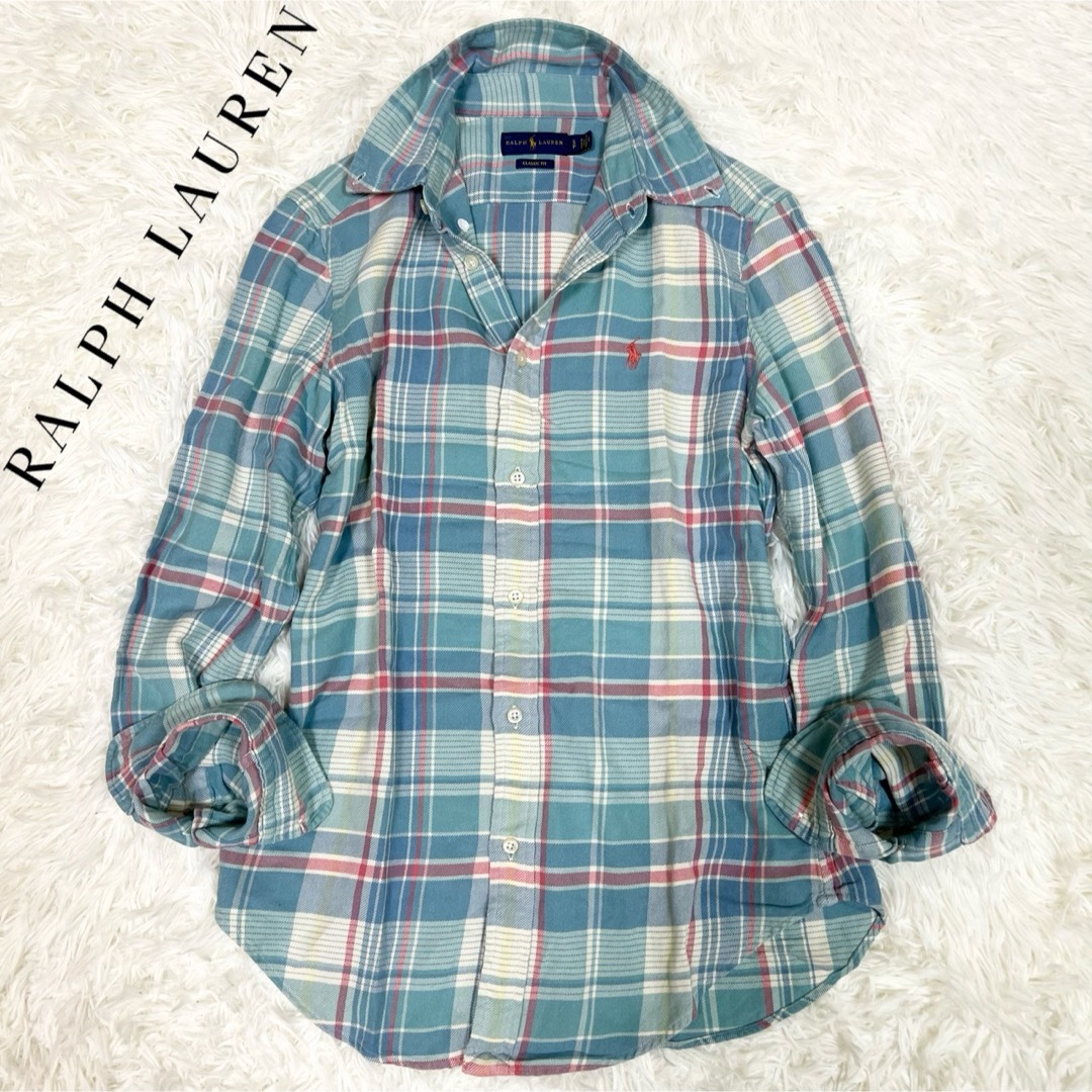 Ralph Lauren(ラルフローレン)の美品✨ RALPH LAUREN  チェック 長袖 シャツ ボタンダウン M レディースのトップス(シャツ/ブラウス(長袖/七分))の商品写真