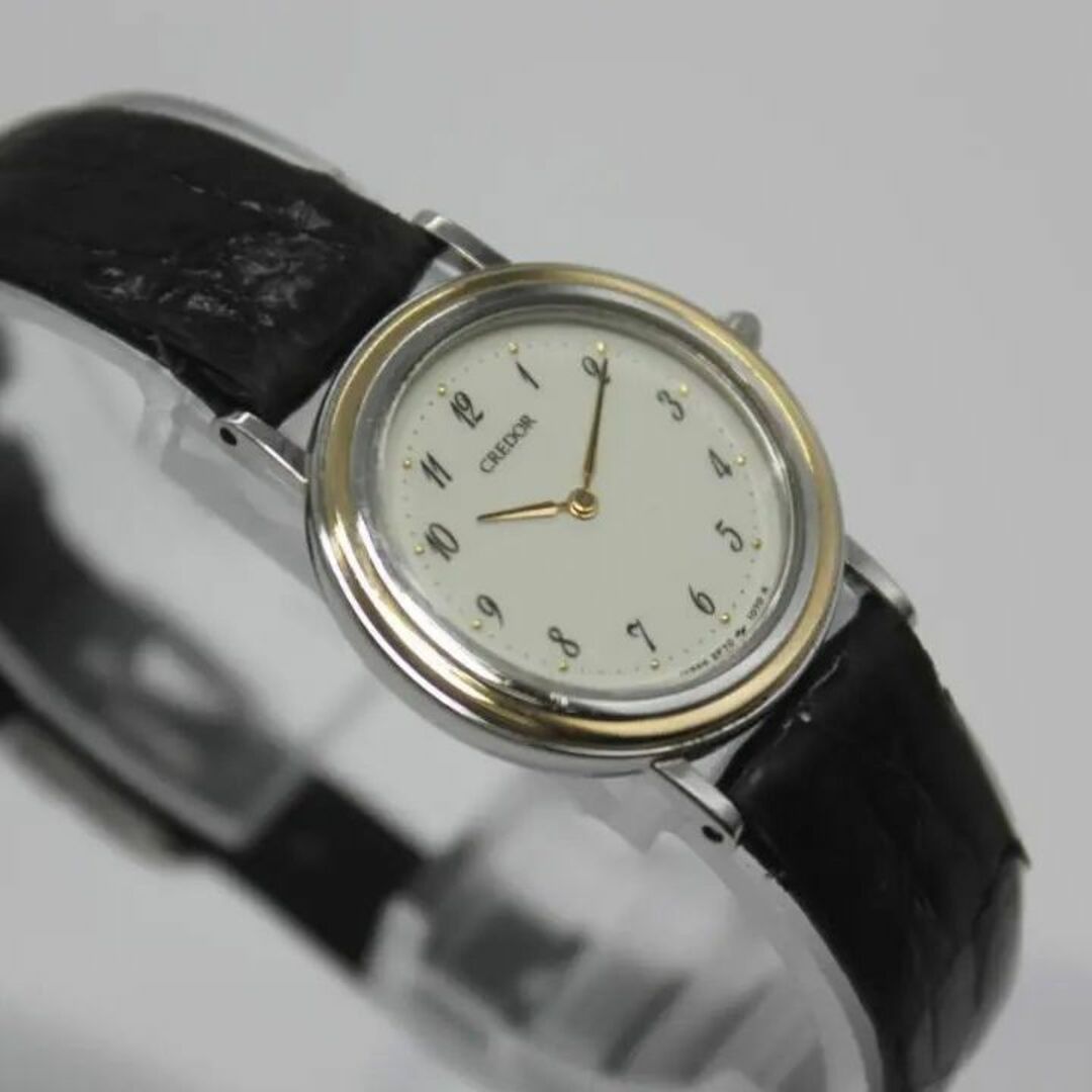 CREDOR(クレドール)のクレドール SEIKO 2針 クォーツ腕時計 ステンレス+18KT 稼働品 レディースのファッション小物(腕時計)の商品写真