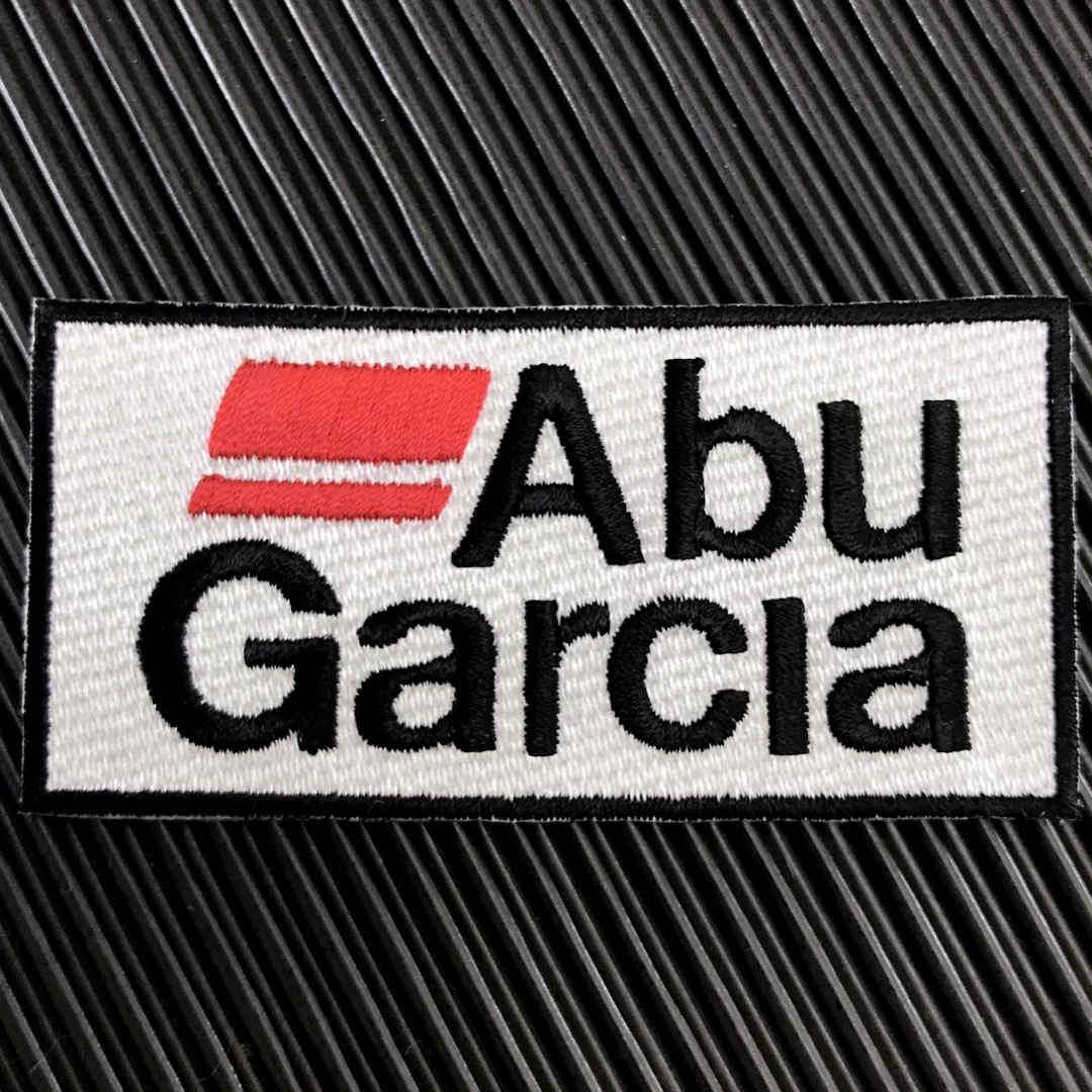 AbuGarcia(アブガルシア)の白 ABU GARCIA アイロンワッペン アブガルシア 釣 フィッシング 23 ハンドメイドの素材/材料(各種パーツ)の商品写真