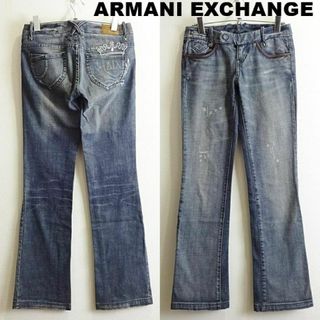 アルマーニエクスチェンジ(ARMANI EXCHANGE)のアルマーニエクスチェンジ　タイトブーツカットデニム　W71cm　ストレッチ　中濃(デニム/ジーンズ)