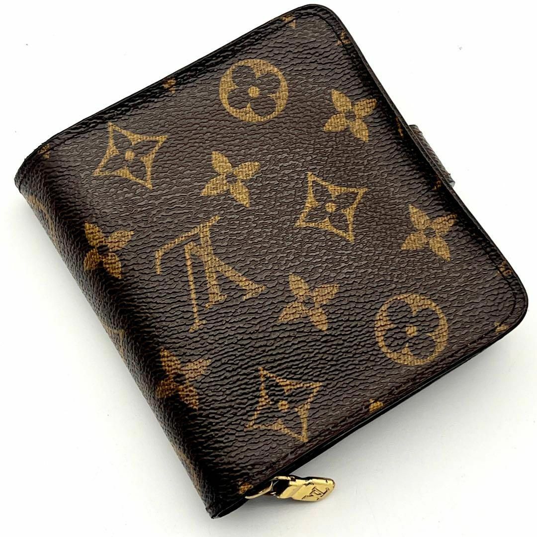 LOUIS VUITTON(ルイヴィトン)の❣️希少❣️ルイヴィトン 折りたたみ財布 モノグラム 茶色 コンパクトジップ レディースのファッション小物(財布)の商品写真