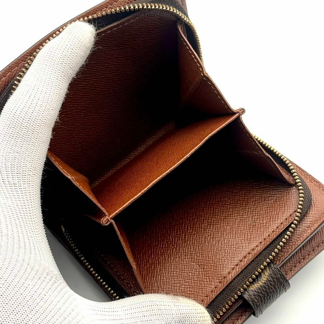 LOUIS VUITTON(ルイヴィトン)の❣️希少❣️ルイヴィトン 折りたたみ財布 モノグラム 茶色 コンパクトジップ レディースのファッション小物(財布)の商品写真