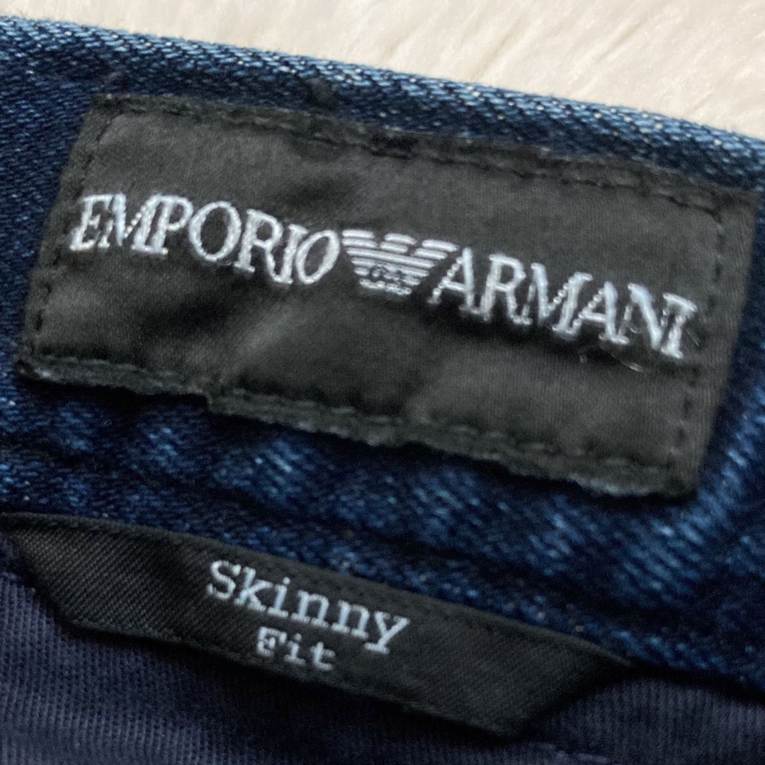 Emporio Armani(エンポリオアルマーニ)の【エンポリオアルマーニ】スキニーフィット デニム 30 ストレッチ ダメージ加工 メンズのパンツ(デニム/ジーンズ)の商品写真