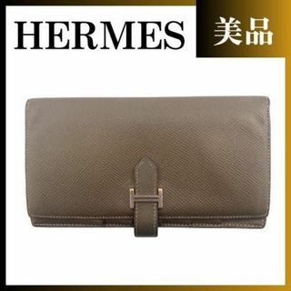 エルメス(Hermes)のエルメス 長財布 ベアンスフレ 小物 レディース グレー ヴォーエプソン Y(財布)