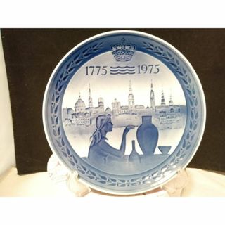 ロイヤルコペンハーゲン(ROYAL COPENHAGEN)の18CM 美品◇自宅保管 ロイヤルコペンハーゲン 200周年記念 イヤープレート(食器)