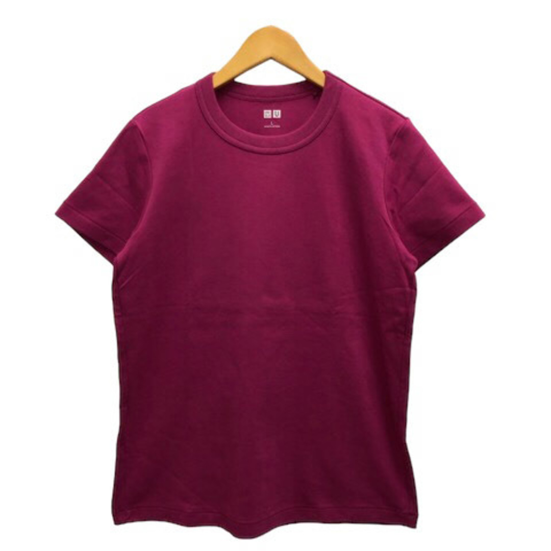 UNIQLO(ユニクロ)のユニクロ トップス Tシャツ カットソー 綿 半袖 L 桃 ※MZ レディース レディースのレディース その他(その他)の商品写真