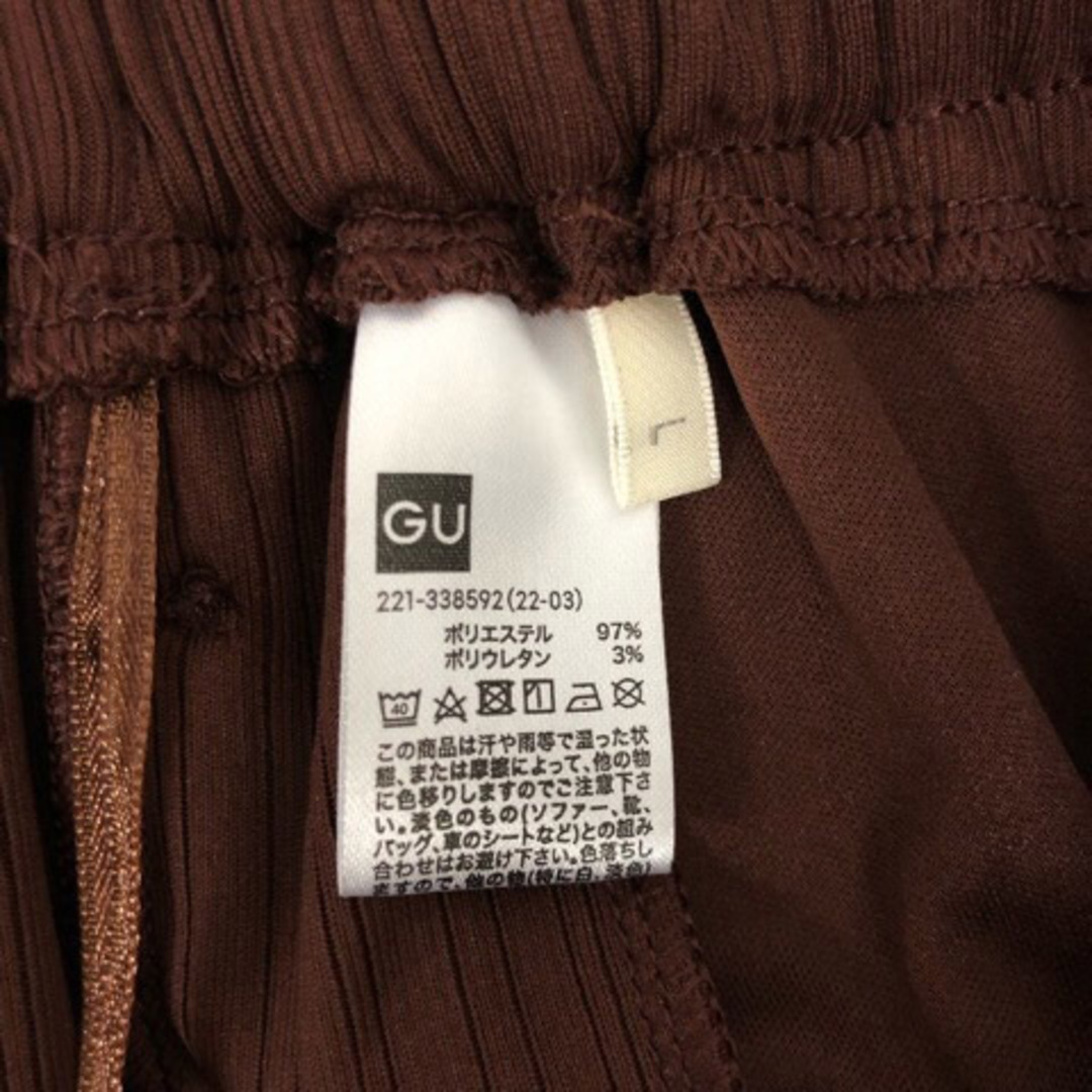 GU(ジーユー)のジーユー ガウチョパンツ ワイドパンツ ロング丈 L 茶 ※MZ レディース レディースのパンツ(その他)の商品写真