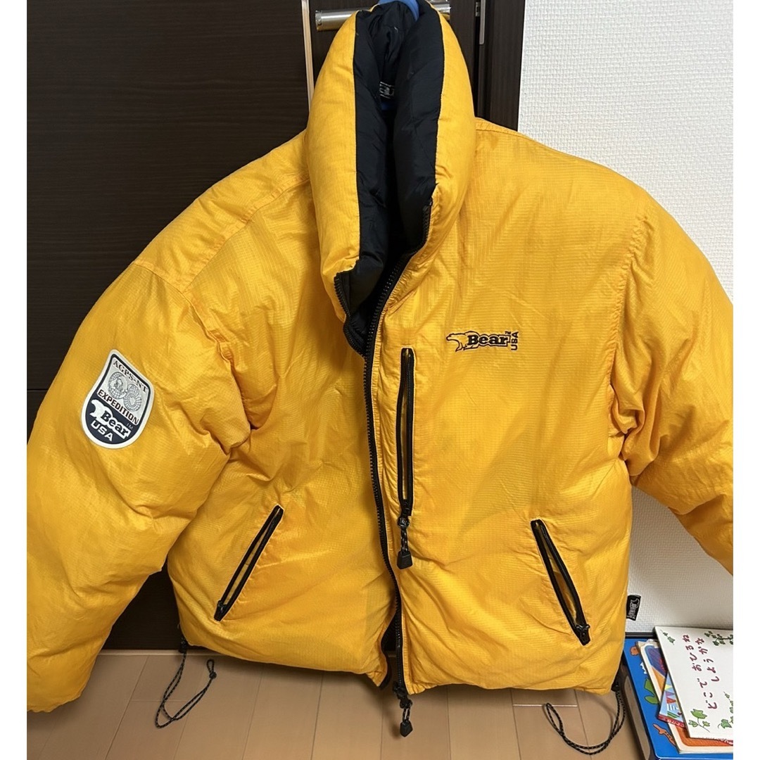 Bear USA(ベアー)のbear USA ダウンジャケット　黒×黄色　リバーシブル　ビンテージ  メンズのジャケット/アウター(ダウンジャケット)の商品写真