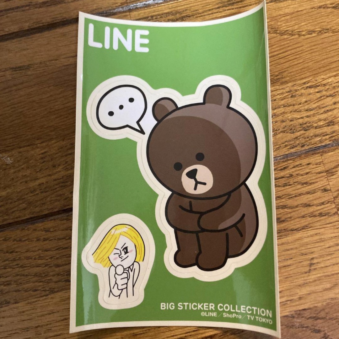 LINE　ブラウン　ステッカー　ラバーストラップ エンタメ/ホビーのおもちゃ/ぬいぐるみ(キャラクターグッズ)の商品写真