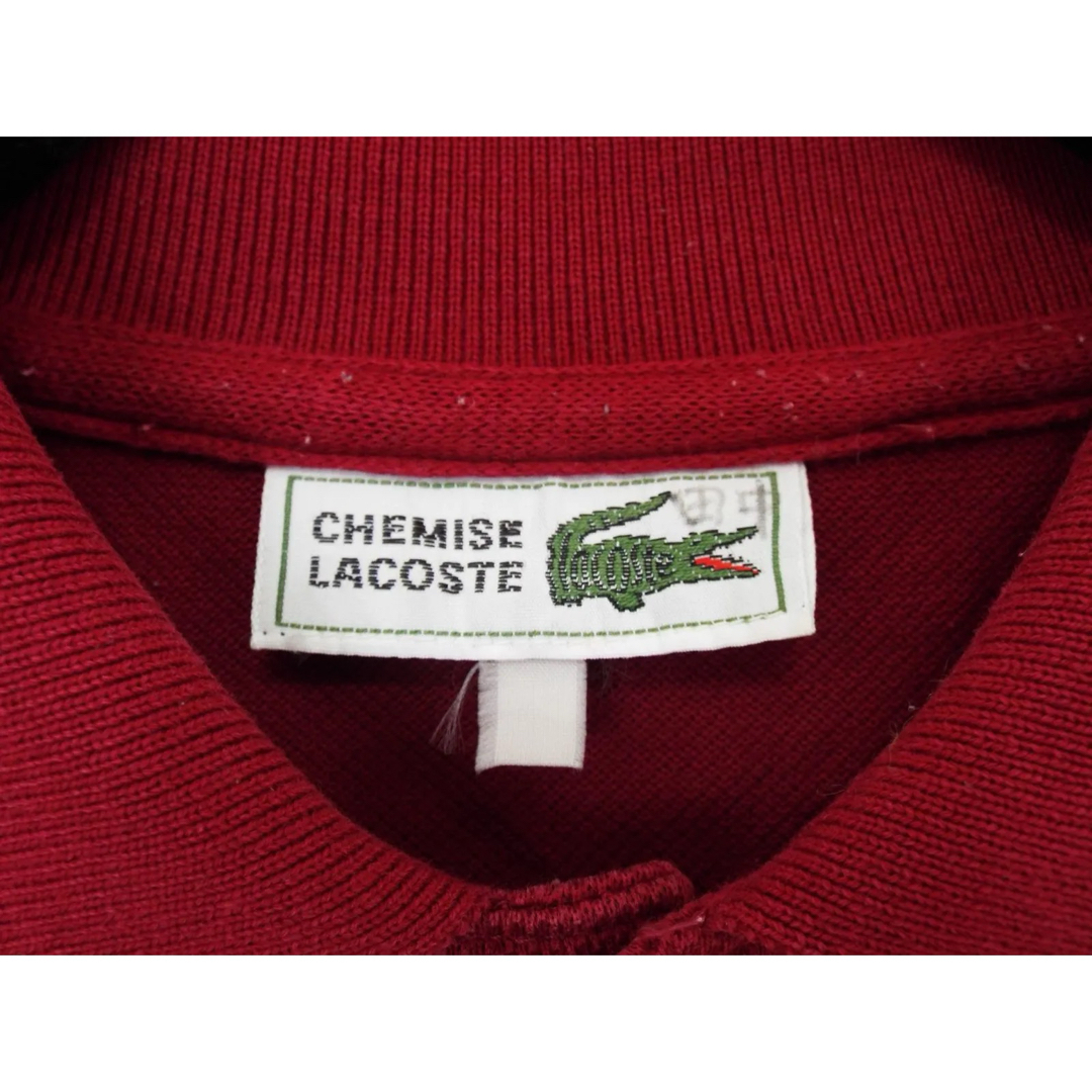 LACOSTE(ラコステ)のCHEMISE LACOSTE ラコステ クラシック 長袖ポロシャツ 赤 レッド メンズのトップス(ポロシャツ)の商品写真