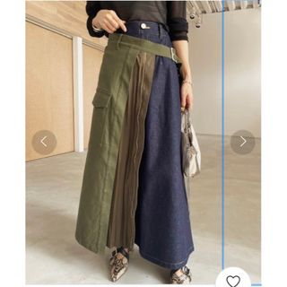 アメリヴィンテージ(Ameri VINTAGE)の❤️アメリヴィンテージ　MILITALY DOCKING DENIM SKIRT(ロングスカート)