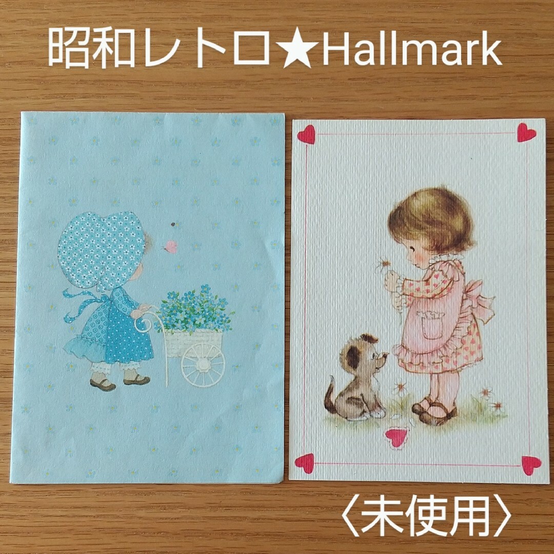 Hallmark(ホールマーク)の昭和レトロ★ホールマーク カード×2柄 インテリア/住まい/日用品の文房具(ノート/メモ帳/ふせん)の商品写真