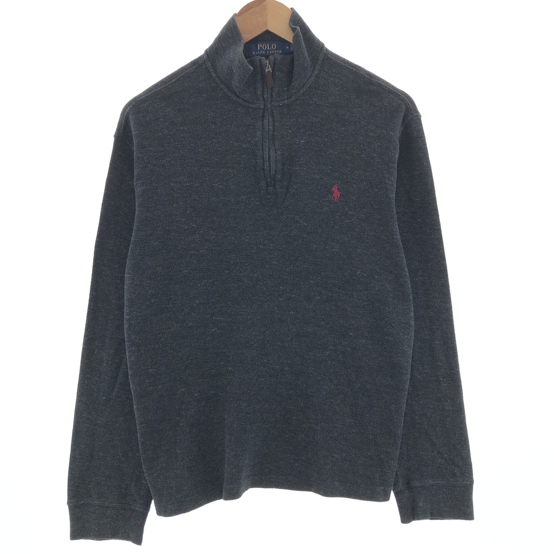 Ralph Lauren(ラルフローレン)の古着 ラルフローレン Ralph Lauren  POLO RALPH LAUREN ESTATE RIB コットンニットハーフジップセーター メンズM /eaa390608 メンズのトップス(ニット/セーター)の商品写真