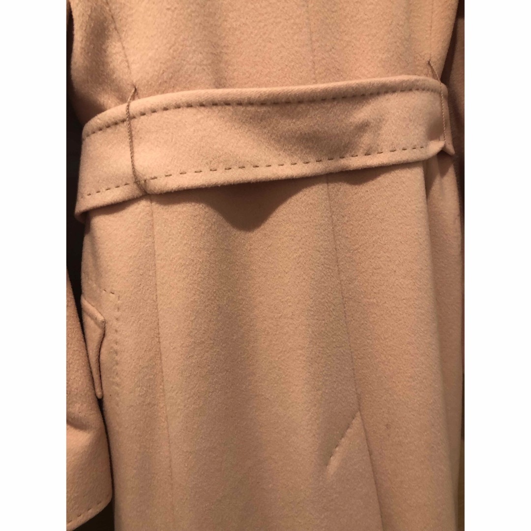 Max Mara(マックスマーラ)のマックスマーラ　SPORTMAX ベルデッドコート ピンク カシミヤウール  レディースのジャケット/アウター(チェスターコート)の商品写真