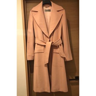 Max Mara - マックスマーラ　SPORTMAX ベルデッドコート ピンク カシミヤウール 