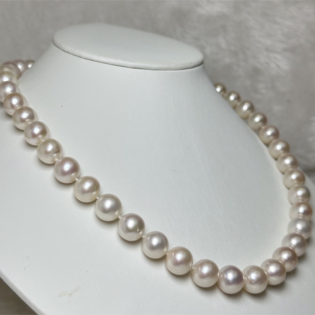 素敵！花珠級本真珠ネックレス10mm 天然パールネックレス42cm レディースのアクセサリー(ネックレス)の商品写真