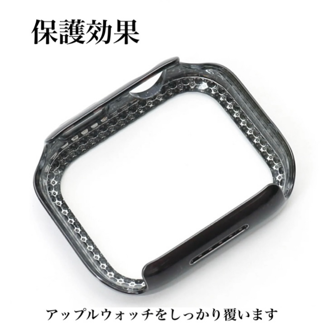 アップルウォッチ カバー 40 Applewatch ケース シルバー キラキラ スマホ/家電/カメラのスマホアクセサリー(モバイルケース/カバー)の商品写真