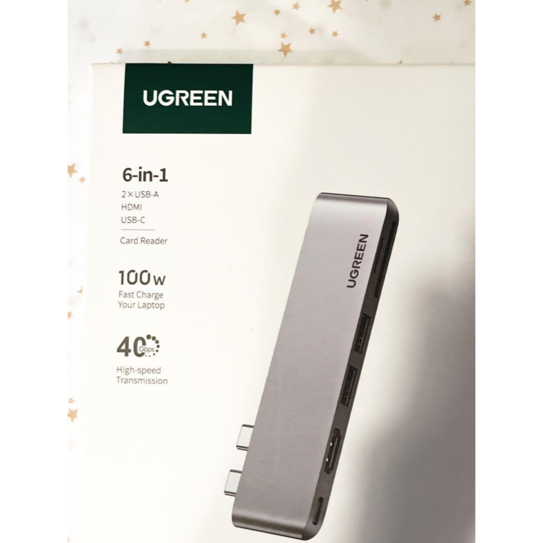 UGREEN USB Cハブ MacBook Pro Air専用 6-in-2  スマホ/家電/カメラのPC/タブレット(PC周辺機器)の商品写真