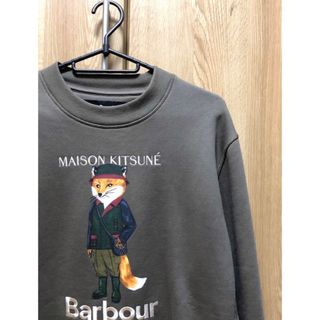 メゾンキツネ(MAISON KITSUNE')のMaison Kitsune×Barbour コラボスウェット トレーナー S(スウェット)