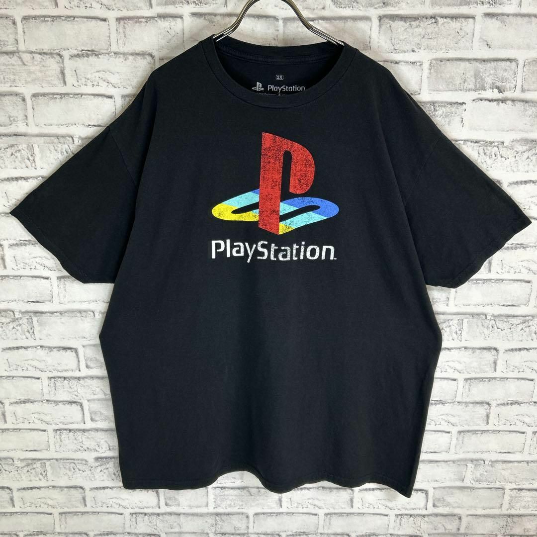 PlayStation(プレイステーション)のPlayStation プレイステーション センターロゴ Tシャツ 半袖 輸入品 メンズのトップス(Tシャツ/カットソー(半袖/袖なし))の商品写真