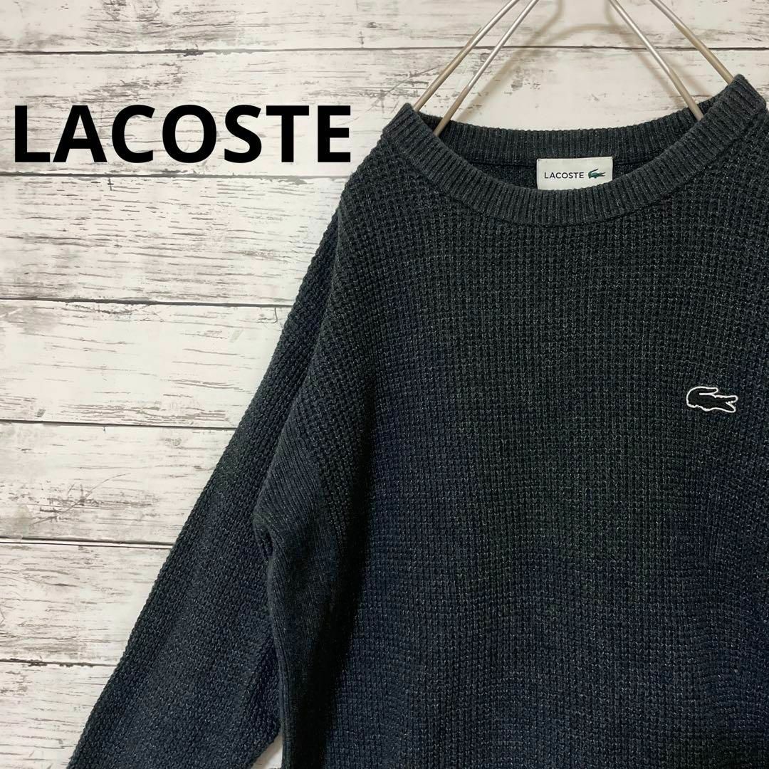 LACOSTE(ラコステ)のLACOSTE コットンニットワッフルセーター ワンポイント シンプル 人気 メンズのトップス(ニット/セーター)の商品写真