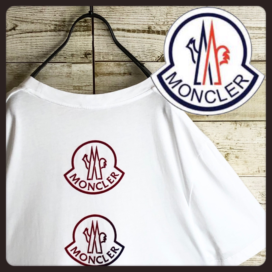 MONCLER(モンクレール)のMONCLER モンクレール tシャツ バックロゴ 両面ロゴ入り 美品 メンズのトップス(Tシャツ/カットソー(半袖/袖なし))の商品写真