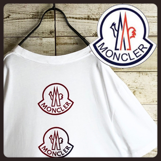 モンクレール(MONCLER)のMONCLER モンクレール tシャツ バックロゴ 両面ロゴ入り 美品(Tシャツ/カットソー(半袖/袖なし))
