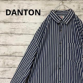 ダントン(DANTON)のDANTON ストライプ柄シャツ 40 コットン ポリ ベーシック 人気 定番(シャツ)