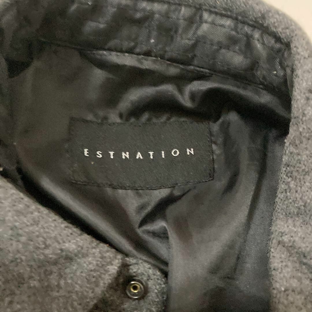 ESTNATION(エストネーション)の【定価40,700円】エストネーション　M　ウール　キルティングコート　古着 メンズのジャケット/アウター(その他)の商品写真