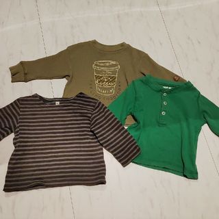 アプレレクール(apres les cours)の長袖80サイズ　3枚セット(Ｔシャツ)