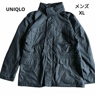 ユニクロ(UNIQLO)のユニクロ 中綿ジャケット ジャンパーフード2WAY  メンズ 紺 XL(ナイロンジャケット)