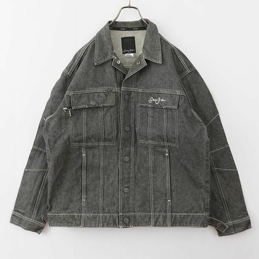 Sean John - ショーンジョン デニムジャケット ロゴ刺繍 アウター XL Sean John - ショーンジョン デニムジャケット ロゴ刺繍 アウター XL