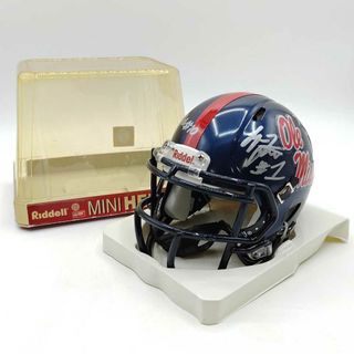 ミシシッピ大学レベルス #14 Bo Wallace #10 Vincen Sanders #1 Laquon Treadwell #85 Ja-Mes Logan サイン ミニヘルメット(アメリカンフットボール)