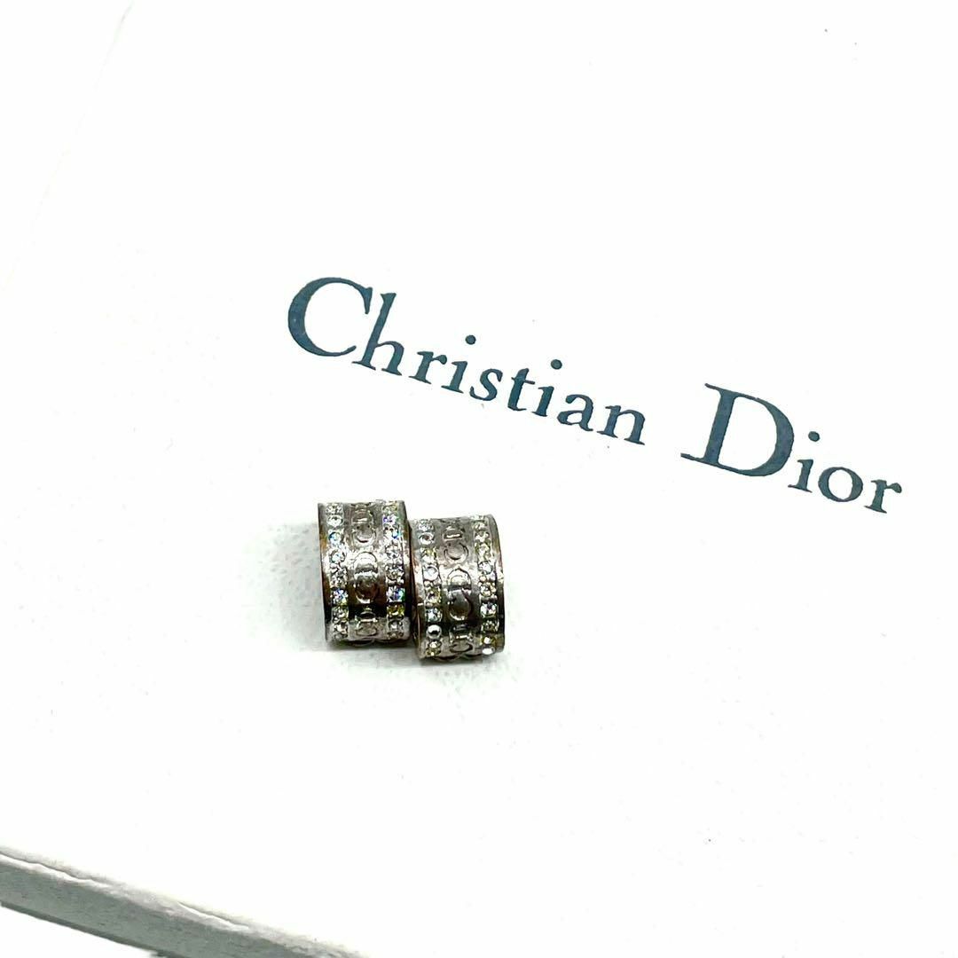 Christian Dior(クリスチャンディオール)のChristian Dior I1 シルバー　イヤリング　ラインストーン　CD レディースのアクセサリー(イヤーカフ)の商品写真