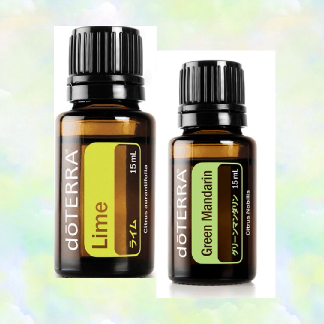 doTERRA(ドテラ)のドテラ　ライムとグリーンマンダリン　doTERRA コスメ/美容のリラクゼーション(エッセンシャルオイル（精油）)の商品写真