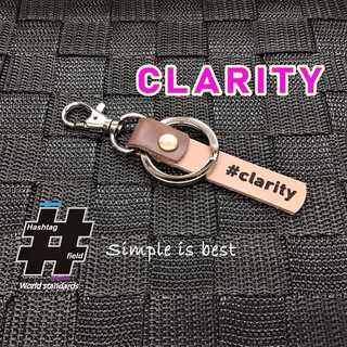 #CLARITY 本革ハンドメイド ハッシュタグチャームキーホルダー クラリティ(キーホルダー/ストラップ)