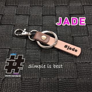 #JADE 本革ハッシュタグチャーム キーホルダー ジェイド jade ホンダ(キーホルダー/ストラップ)