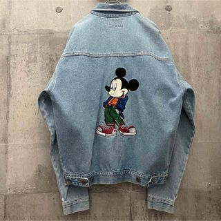 ディズニー(Disney)の古着　Mickey by Jerry Leighデニムジャケット・Gジャン　M(Gジャン/デニムジャケット)