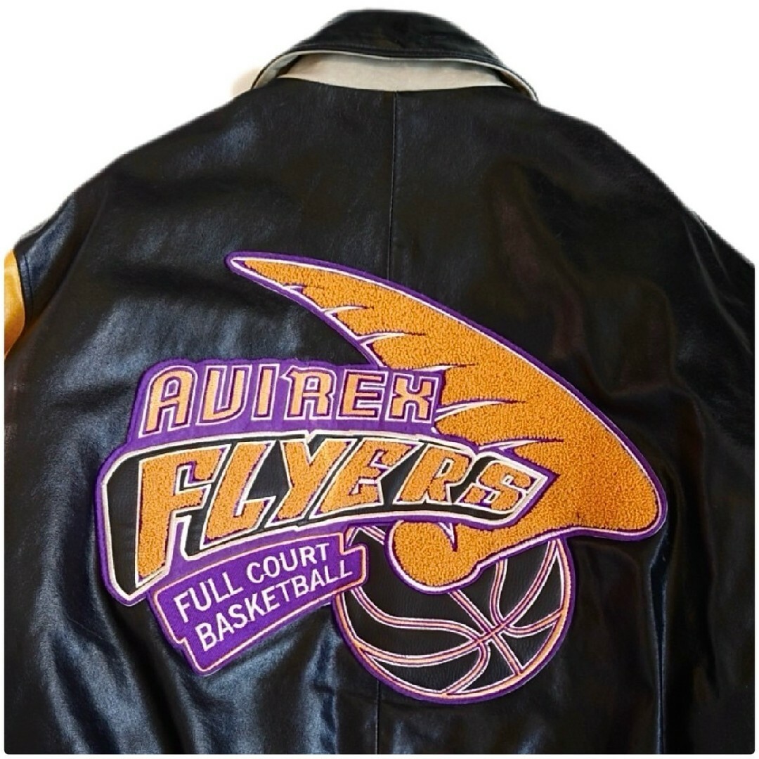 AVIREX(アヴィレックス)の超名作 90S AVIREX 高級FLYERSパッチオールレザースタジャン L メンズのジャケット/アウター(レザージャケット)の商品写真