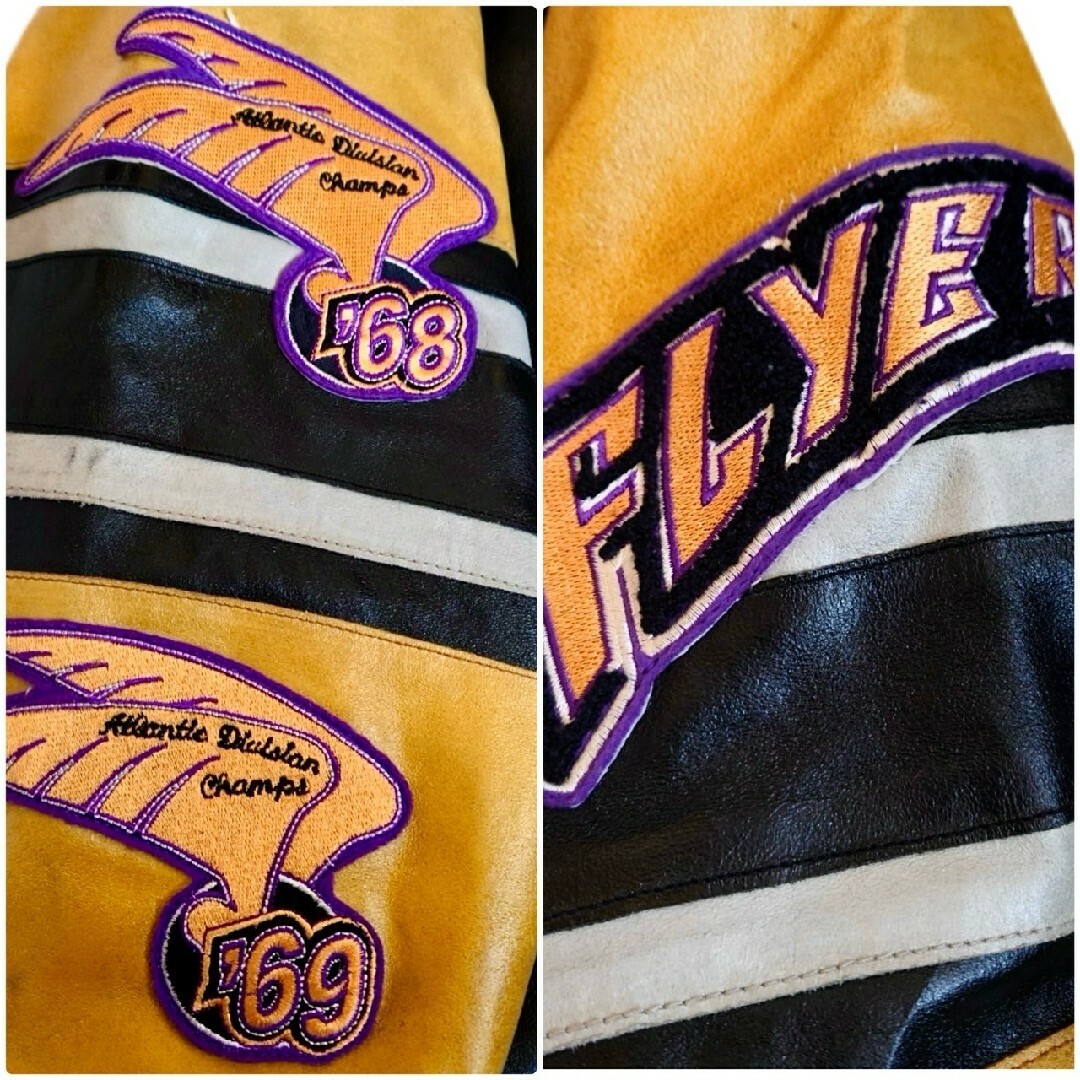 AVIREX(アヴィレックス)の超名作 90S AVIREX 高級FLYERSパッチオールレザースタジャン L メンズのジャケット/アウター(レザージャケット)の商品写真