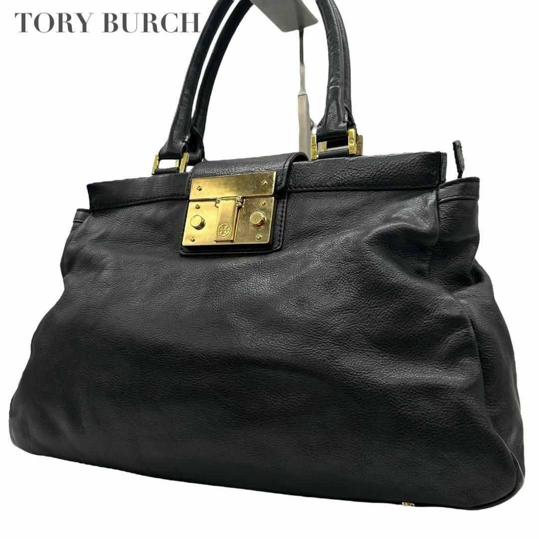 Tory Burch(トリーバーチ)のTORY BURCH トリーバーチ　s48 レザー　ハンドバック　ゴールド金具 レディースのバッグ(ハンドバッグ)の商品写真
