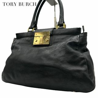 トリーバーチ(Tory Burch)のTORY BURCH トリーバーチ　s48 レザー　ハンドバック　ゴールド金具(ハンドバッグ)