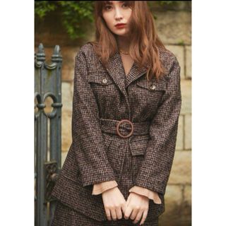 ハーリップトゥ(Her lip to)のBelted Frayed Tweed Jacket / Her lip to(テーラードジャケット)