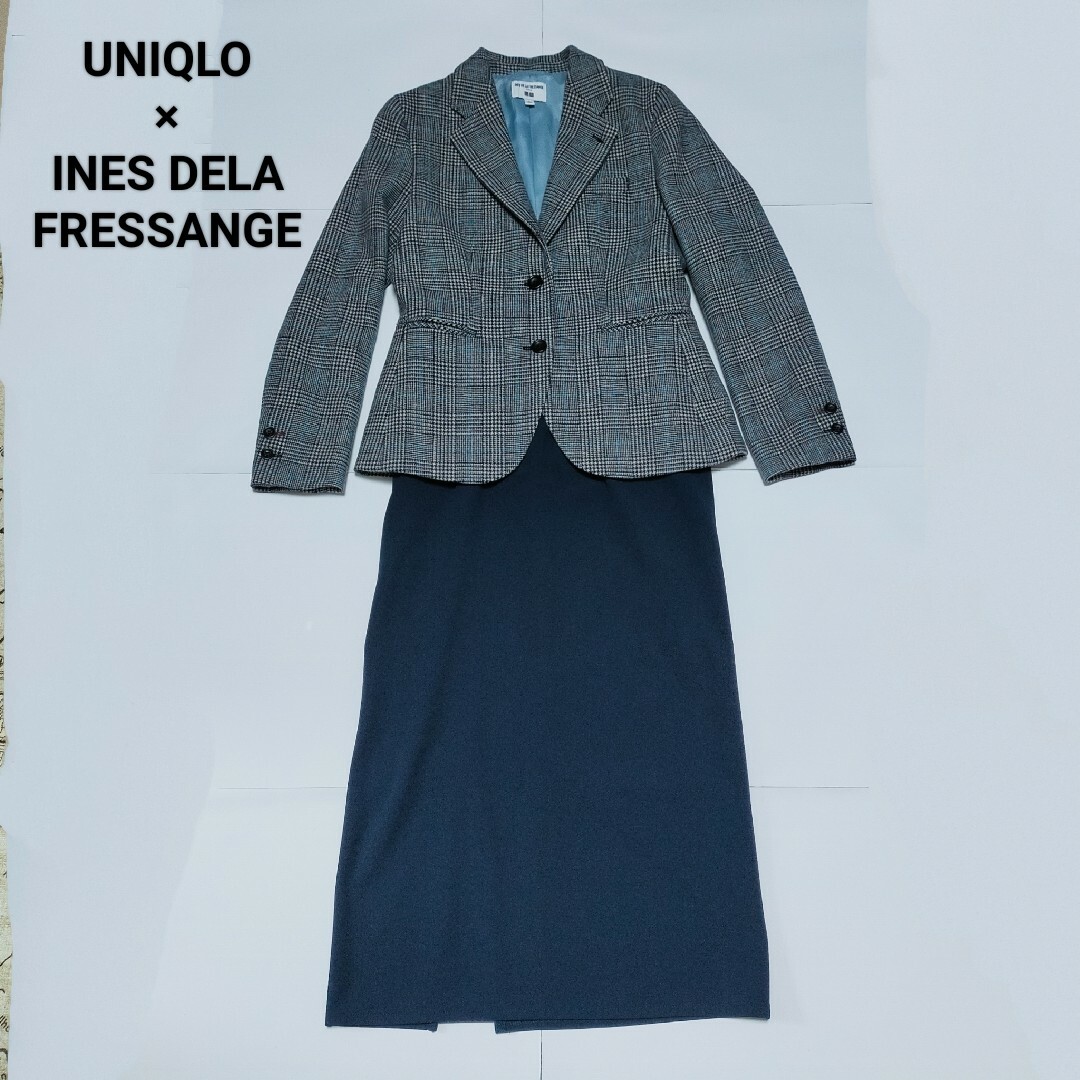 UNIQLO(ユニクロ)の✨美品✨UNIQLO×INES DE LA FRESSANGE　セットアップ　S レディースのジャケット/アウター(テーラードジャケット)の商品写真